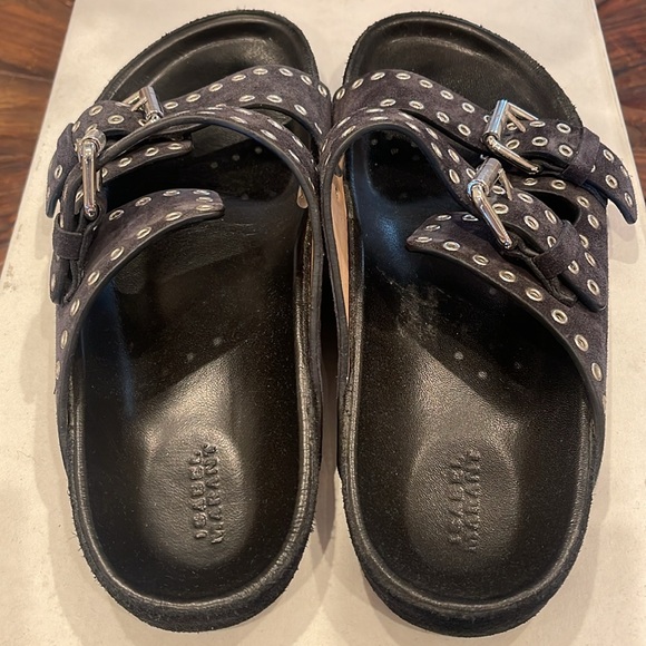 ISABEL MARANT LENNYO EYELETS SLIDES SIZE 39 - Picture 4 of 9